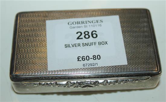 Silver snuff box